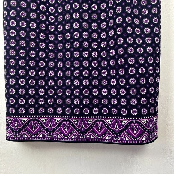 Banana Republic Factory Dress Womens Size 12 Purple Black Shift Dress Ladies - Picture 2 of 14